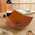 Leather catchall, 'Square Lasso' - Square Pattern Leather Catchall from Peru (image 2) thumbail