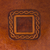 Leather catchall, 'Square Lasso' - Square Pattern Leather Catchall from Peru (image 2e) thumbail