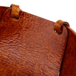 Leather catchall, 'Gothic Flower' - Handcrafted Leather Catchall from Peru
