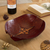 Leather catchall, 'Gothic Elegance' - Cross Pattern Leather Catchall from Peru thumbail