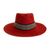 Alpaca and wool blend felt hat, 'Munay in Crimson' - Peruvian Alpaca and Wool Blend Felt Hat in Crimson (image 2c) thumbail