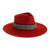 Alpaca and wool blend felt hat, 'Munay in Crimson' - Peruvian Alpaca and Wool Blend Felt Hat in Crimson (image 2e) thumbail