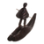 Mahogany wood sculpture, 'Caballito de Totora' - Hand-Carved Mahogany Sculpture of a Man on a Reed Boat