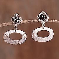 Sterling silver dangle earrings,