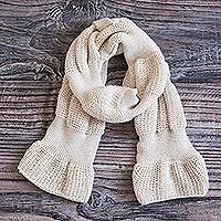 100% baby alpaca scarf,