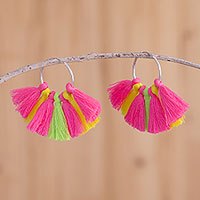 Sterling silver hoop earrings,