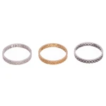 Gold plated and sterling silver filigree band rings, 'Colonial Trilogy' (set of 3) - Three Gold Plated and Sterling Silver Filigree Band Rings