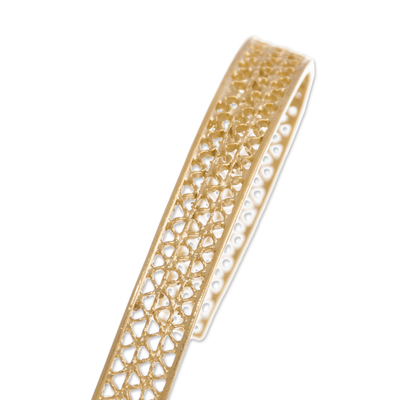 Filigranes Manschettenarmband aus vergoldetem Sterlingsilber - Filigranes Manschettenarmband aus vergoldetem Sterlingsilber aus Peru