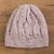 100% alpaca knit hat, 'Andean Comfort in Mauve' - Hand-Knit 100% Alpaca Hat in Mauve from Peru thumbail