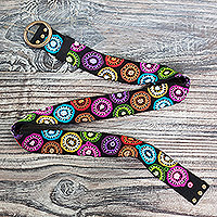 Multicolored Embroidered Wool Belt from Peru,'Andean Multicolor'