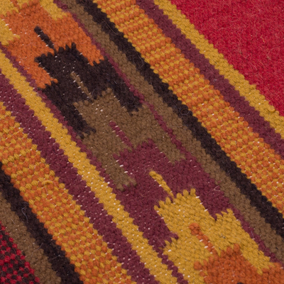Wool area rug, 'Inca Empire' (2x3) - Inca-Inspired Wool Area Rug from Peru (2x3)