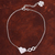 Sterling silver anklet, 'Love Infinite' - Sterling Silver Heart Pendant Anklet from Peru thumbail