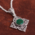 Chrysocolla pendant necklace, 'Andean Petals' - Andean Motif Chrysocolla Pendant Necklace from Peru (image 2b) thumbail