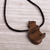 Wood pendant necklace, 'Sweet Cat' - Handcrafted Wood Cat Pendant Necklace from Peru (image 2b) thumbail