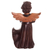 Cedar wood sculpture, 'Celestial Angel' - Hand-Carved Cedar Wood Angel Sculpture from Peru (image 2d) thumbail