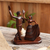 Cedar wood sculpture, 'Marinera Pair' - Hand-Carved Cedar Wood Marinera Sculpture from Peru (image 2) thumbail