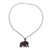 Wood pendant necklace, 'Mystical Force' - Hand-Carved Wood Elephant Pendant Necklace from Peru