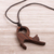 Wood pendant necklace, 'Relaxing Stretch' - Wood Pendant Necklace of a Cat from Peru (image 2b) thumbail