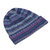 100% alpaca hat, 'Blue Mountain Range' - 100% Alpaca Knit Hat in Blue from Peru (image 2d) thumbail