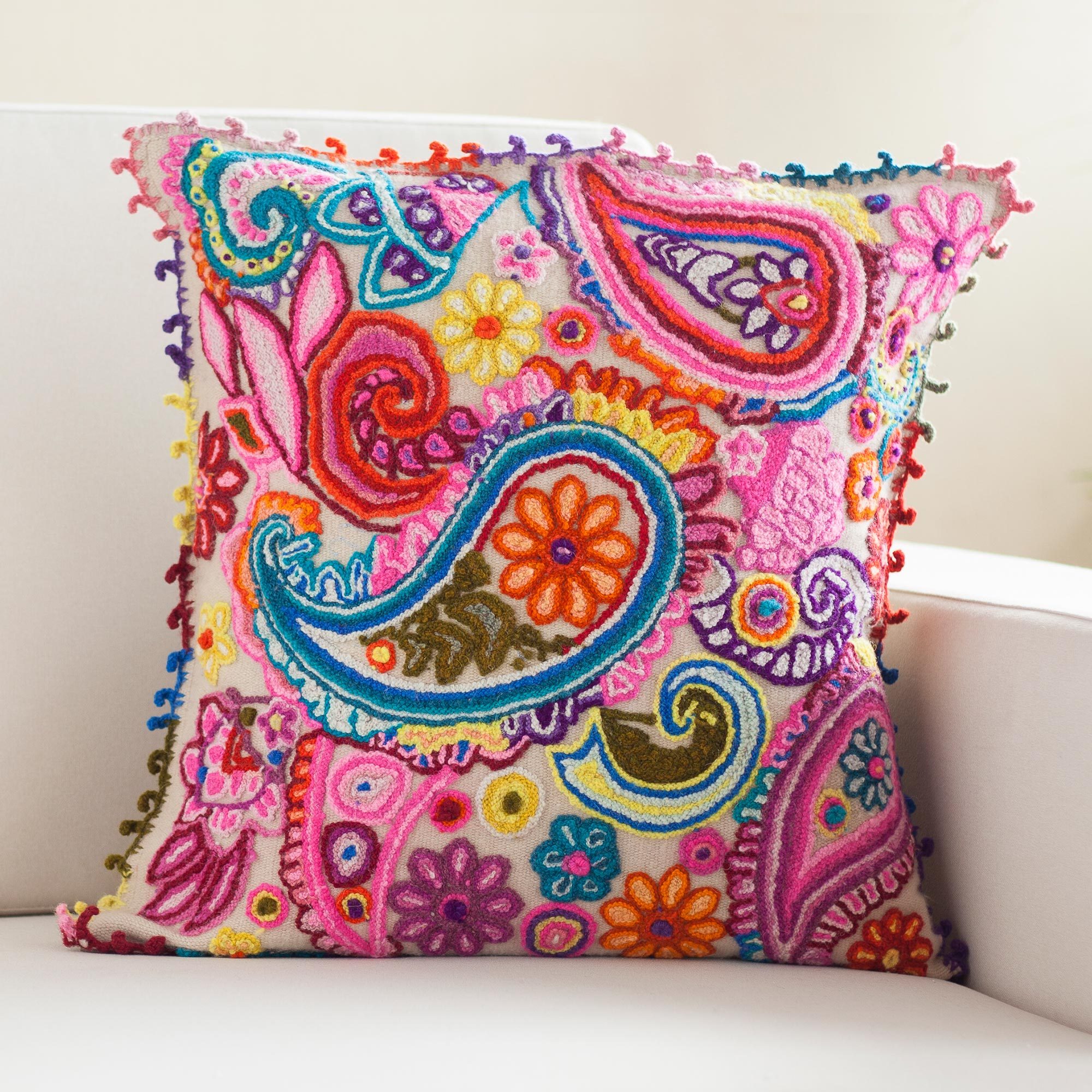 peruvian embroidered pillows