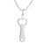 Collar colgante de plata esterlina - Collar con colgante en forma de abrebotellas de plata de primera ley