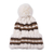 100% baby alpaca knit hat, 'Coffee Cloud' - 100% Baby Alpaca Antique White and Brown Hand Knit Hat thumbail