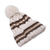 100% baby alpaca knit hat, 'Coffee Cloud' - 100% Baby Alpaca Antique White and Brown Hand Knit Hat (image 2c) thumbail