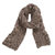 100% alpaca scarf, 'Chocolate River' - Brown and White 100% Alpaca Hand Knit Cable Stitch Scarf thumbail