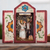 Wood and ceramic retablo, 'Calavera Wedding' - Wedding-Themed Wood and Ceramic Retablo from Peru (image 2) thumbail