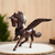 Cedar wood sculpture, 'Taking Flight' - Hand-Carved Cedar Wood Pegasus Sculpture from Peru