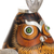 Sterling silver and gourd figurine, 'Shipibo Owl' - Sterling Silver and Gourd Owl Figurine from Peru (image 2d) thumbail