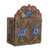 Wood and ceramic retablo, 'Flower Shop' - Floral Wood and Ceramic Retablo from Peru (image 2b) thumbail