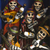 Retablo aus Holz und Keramik - Holz- und Keramik-Tag der Toten Musik Retablo aus Peru