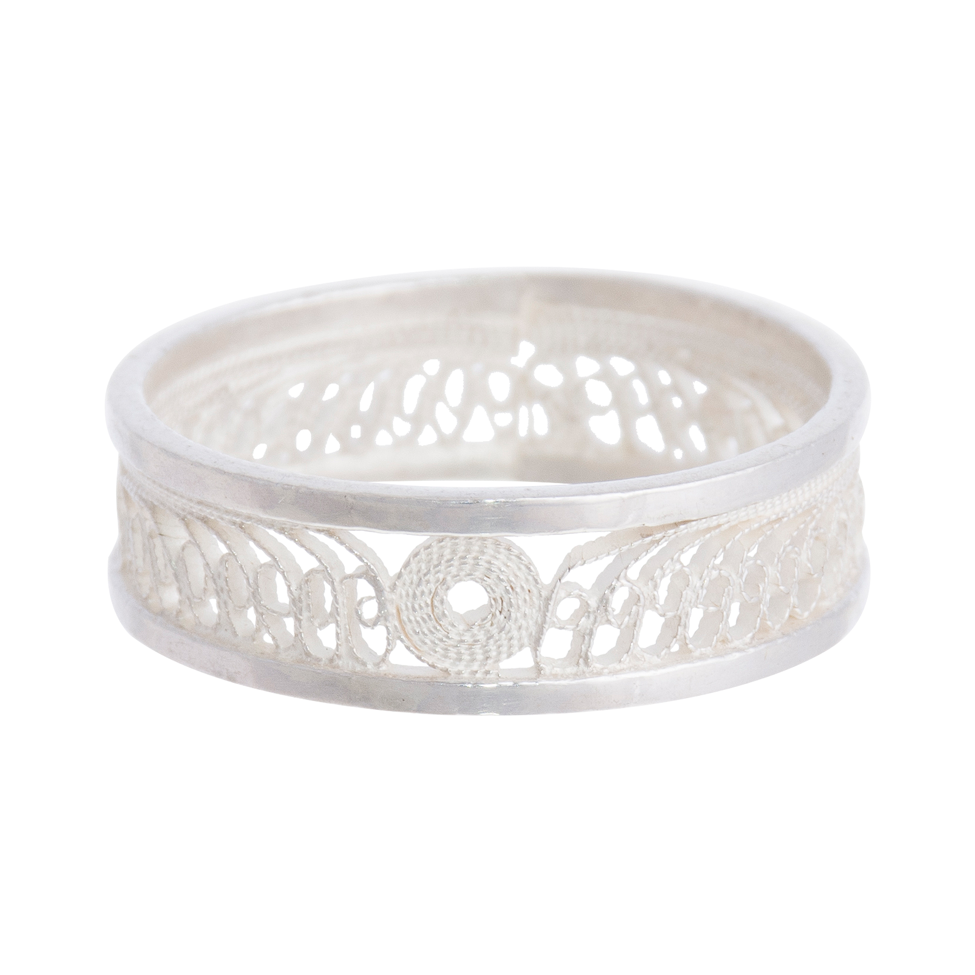 UNICEF Market | Wave Pattern Sterling Silver Filigree Band Ring from ...