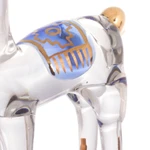 Glass figurines, 'Llamas of the Andes' (set of 4) - Clear Glass Gilded Llama Figurines from Peru (Set of 4)