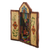 Ceramic retablo, 'Colorful Marketplace' - Colorful Wood and Ceramic Retablo of Weavers at Market (image 2b) thumbail