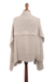 Alpaca blend shawl, 'Dreamy Mist' - Warm White Alpaca Blend Eyelet and Cable Knit Shawl (image 2c) thumbail