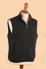 Men's Boiled Alpaca Wool Travel Vest - Andean Holiday | NOVICA