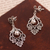 Silver dangle earrings, 'Colonial Flora' - Floral 950 Silver Dangle Earrings Crafted in Peru