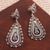 Filigrane baumelnde Ohrringe aus Silber, 'Magnificent Design - Handwerklich gefertigte filigrane Silberohrringe aus Peru