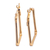 Gold plated sterling silver hoop earrings, 'Golden Windows' - 18k Gold-Plated Sterling Silver Rectangular Hoop Earrings (image 2b) thumbail