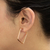 Gold plated sterling silver hoop earrings, 'Golden Windows' - 18k Gold-Plated Sterling Silver Rectangular Hoop Earrings (image 2c) thumbail