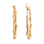 Gold plated sterling silver hoop earrings, 'Sophisticated Twist' - 18K Gold-Plated Sterling Silver Wrapped Hoop Earrings (image 2b) thumbail