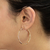 Gold plated sterling silver hoop earrings, 'Sophisticated Twist' - 18K Gold-Plated Sterling Silver Wrapped Hoop Earrings (image 2c) thumbail