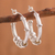 Sterling silver hoop earrings, 'Swing and Sway' - Sterling Silver Hoop Earrings with Sliding Rings from Peru (image 2) thumbail