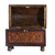 Leather and wood jewelry chest, 'Colonial Style' - Vine Pattern Leather and Wood Jewelry Chest from Peru (image 2c) thumbail
