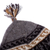 Chullo-Mütze aus Alpaka-Mischung, „Lama-Silhouette in Rauch“ – Chullo-Mütze aus Alpaka-Mischung mit Lama-Mustern in Rauch