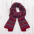 100% alpaca scarf, 'Andean Art' - Striped 100% Alpaca Wrap Scarf Crafted in Peru (image 2) thumbail