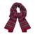 100% alpaca scarf, 'Andean Art' - Striped 100% Alpaca Wrap Scarf Crafted in Peru (image 2a) thumbail