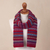 100% alpaca scarf, 'Andean Art' - Striped 100% Alpaca Wrap Scarf Crafted in Peru (image 2b) thumbail